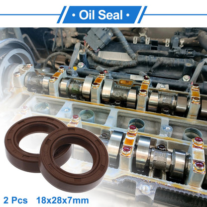 Oil Seal / 18x28x7mm / Seal Ring Rotary Shaft Seal FKM Rubber Brown 2 x