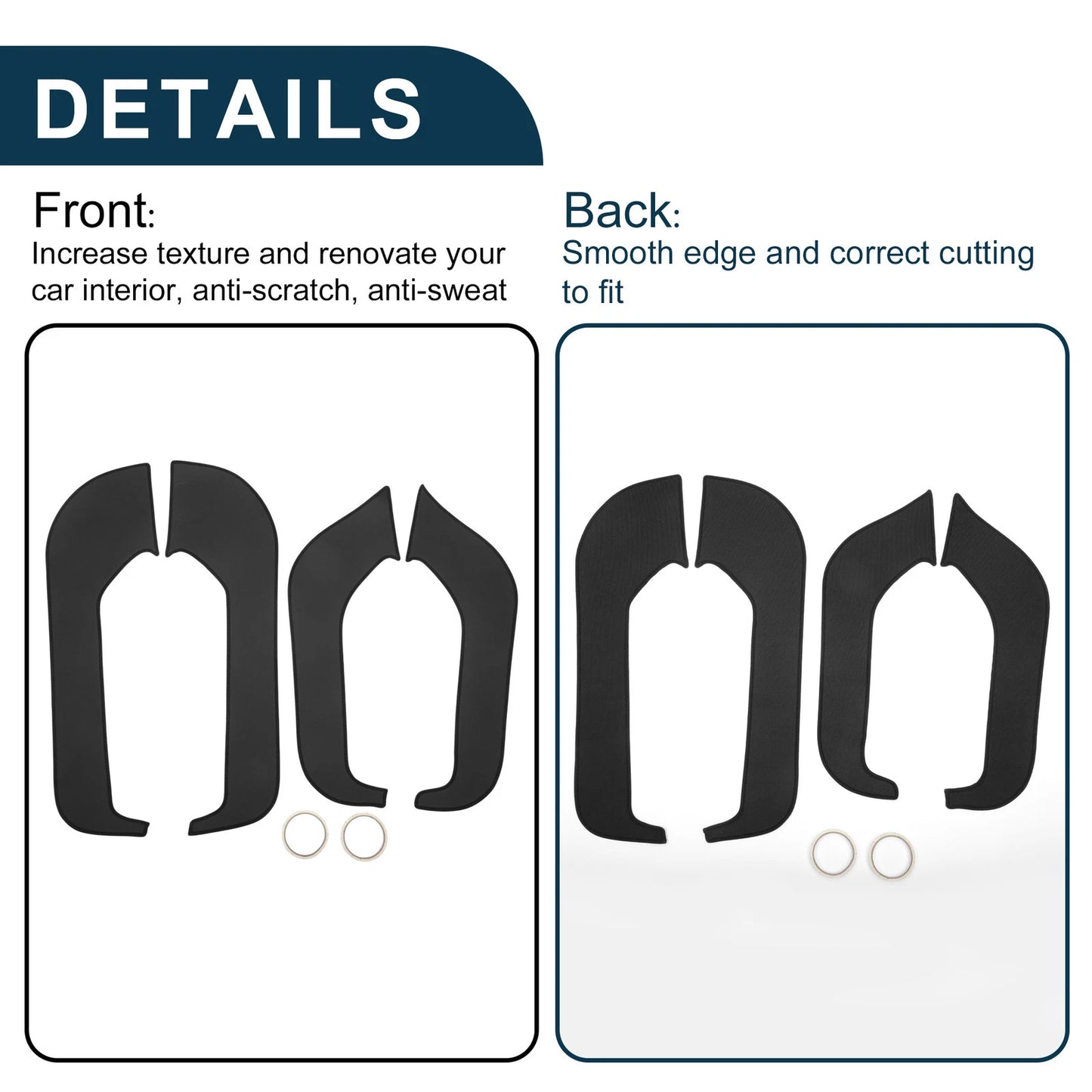 Car Door Anti Kick Pad Sticker Protector for Ford EV0S (2021) - 1 Set
