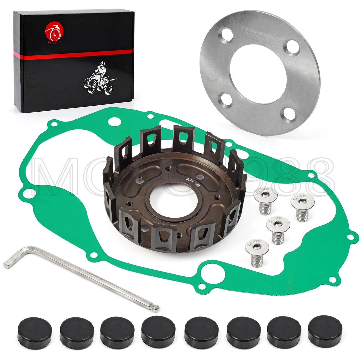 Billet Clutch Basket Friction Plate Gasket Kit for Yamaha RZ350 (1984-1985)