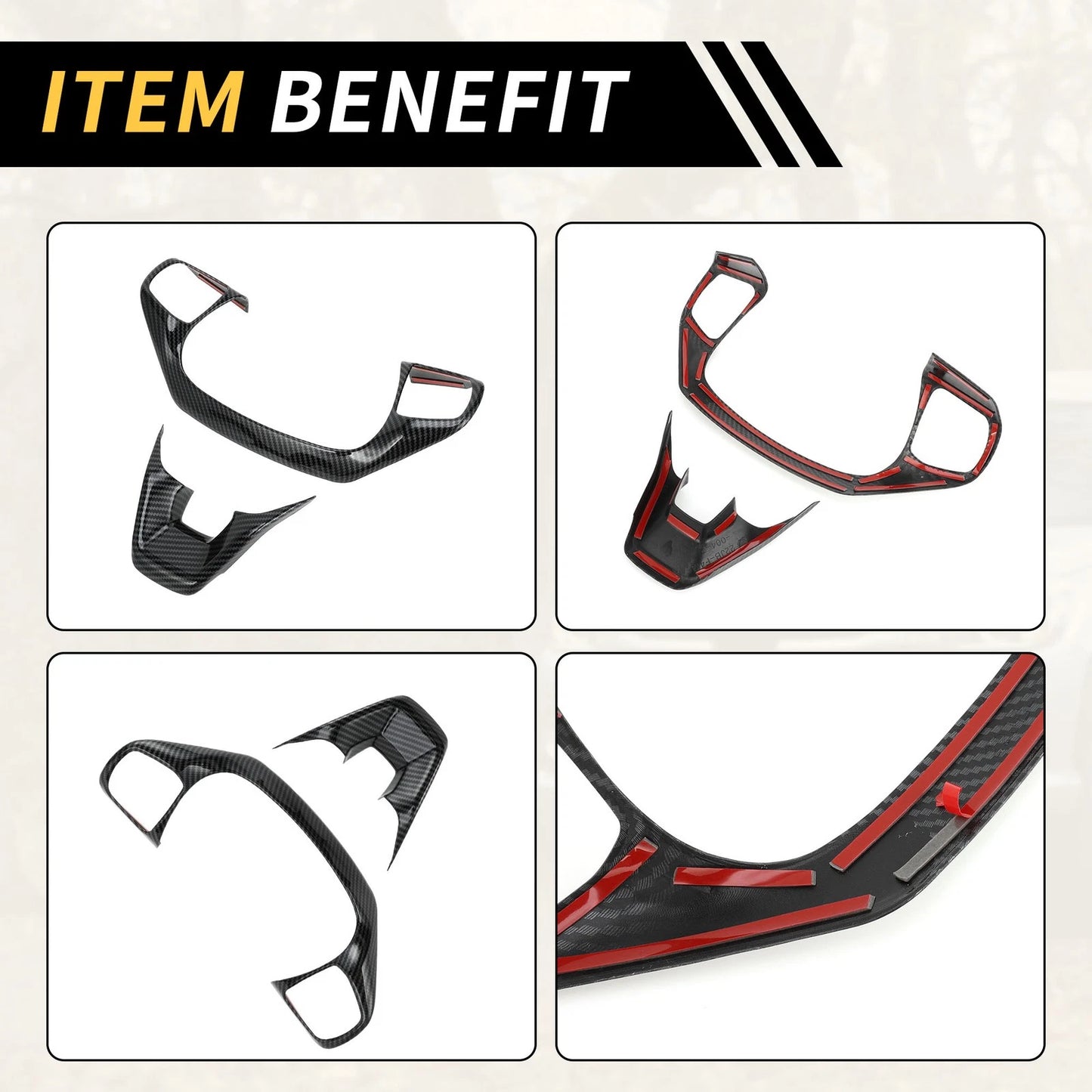 Carbon Fiber Pattern Steering Wheel Cover Trim for Ford Maverick (2022-2024)