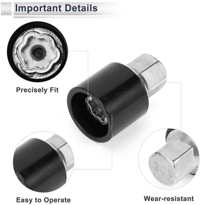 22.5ID Wheel Lock Lugnut Antitheft Nut Removal Key for Land Rover (201-2022)
