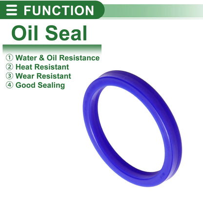 Oil Seal Seal Ring Rotary Shaft Seal TPU 75x90x10mm Blue 5 Pcs