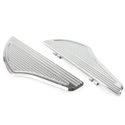 Non-Slip Front Floorboards for Harley Dyna Touring Softail Chrome