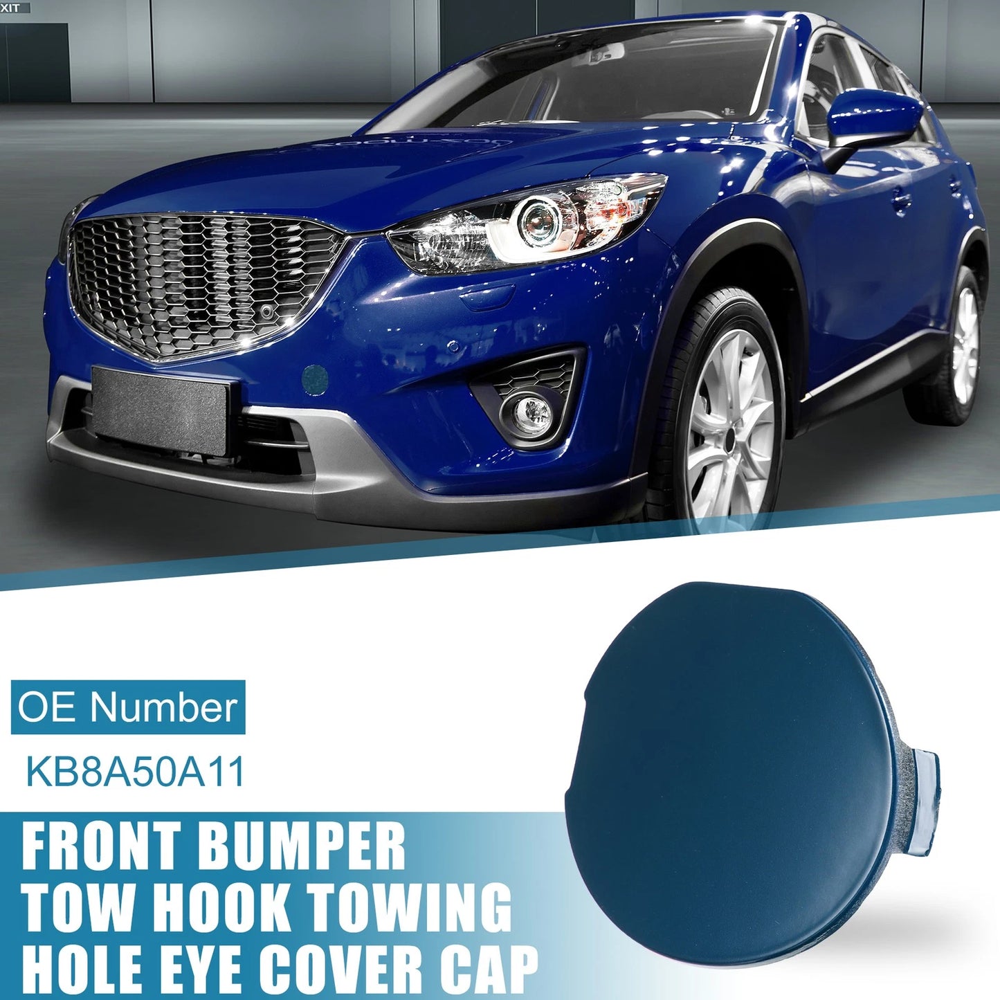 Blue Front Bumper Tow Hook Cover for Mazda CX-5 (2017-2021)