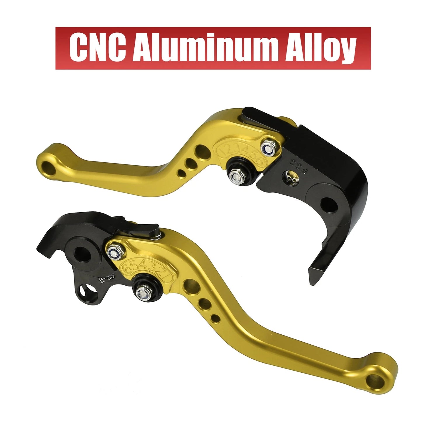 Pair / 2 x / Motorcycle Brake Clutch Levers Gold Tone for Honda CBR1000RR