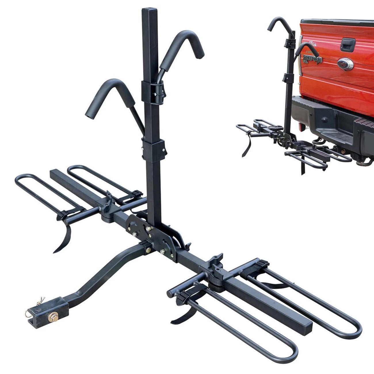 2 x Bike Bicycle Platform Car Carrier Rack Foldable Hitch Mount for 2" Receivers