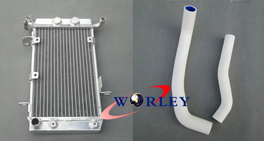 Aluminum Radiator & Red Hose for Suzuki LTZ400 KFX400 DVX400 (2003-2008)