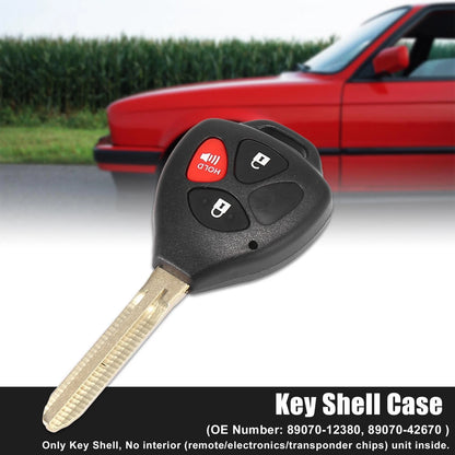 Uncut Key Remote Case for Toyota Camry 2007-2010 - 3 Buttons Replacement
