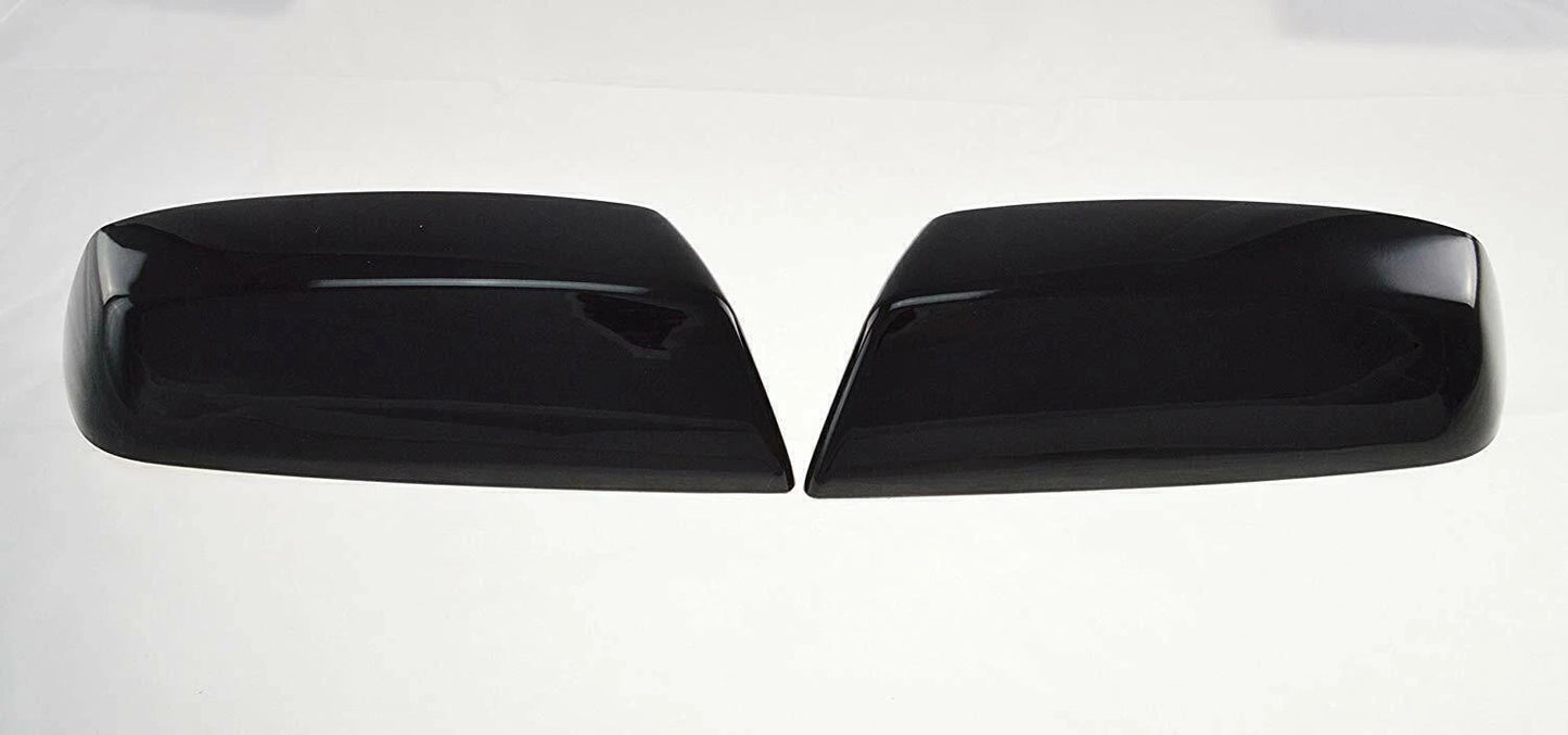 Gloss Black Top Half Mirror Covers for 2014-2018 Chevy Silverado GMC Sierra
