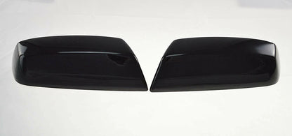 Gloss Black Top Half Mirror Covers for 2014-2018 Chevy Silverado GMC Sierra