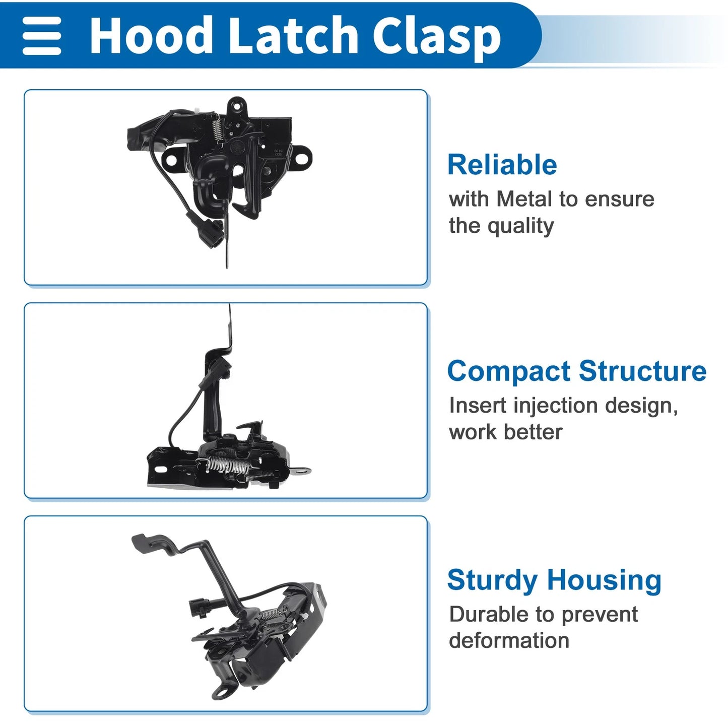 Hood Latch Assembly for Toyota Tacoma 2.7L 3.5L (2016-2023)