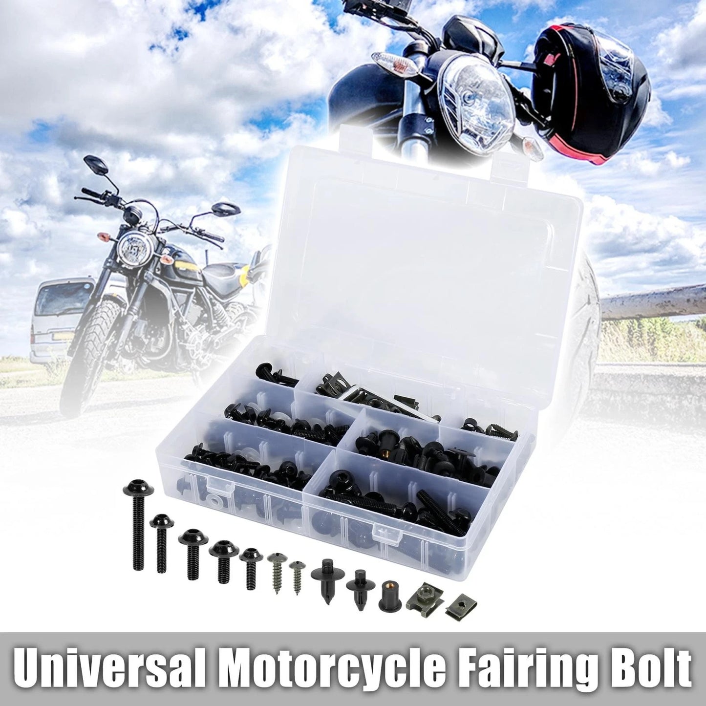Bolts / 223pcs / Windscreen Fairing Bolts Bodywork Screws for Motorcycle