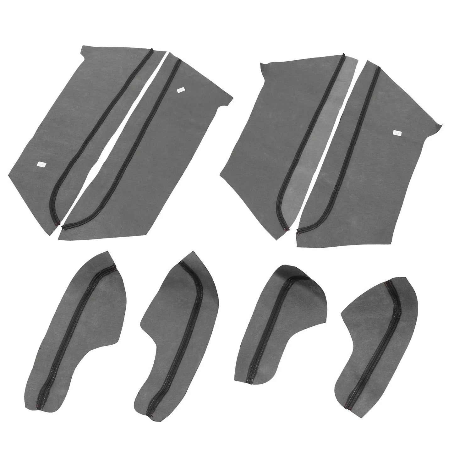 8 Pcs Door Panel Armrest Covers for Honda Civic (2016-2020) Black Red Line