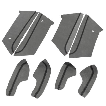 8 Pcs Door Panel Armrest Covers for Honda Civic (2016-2020) Black Red Line