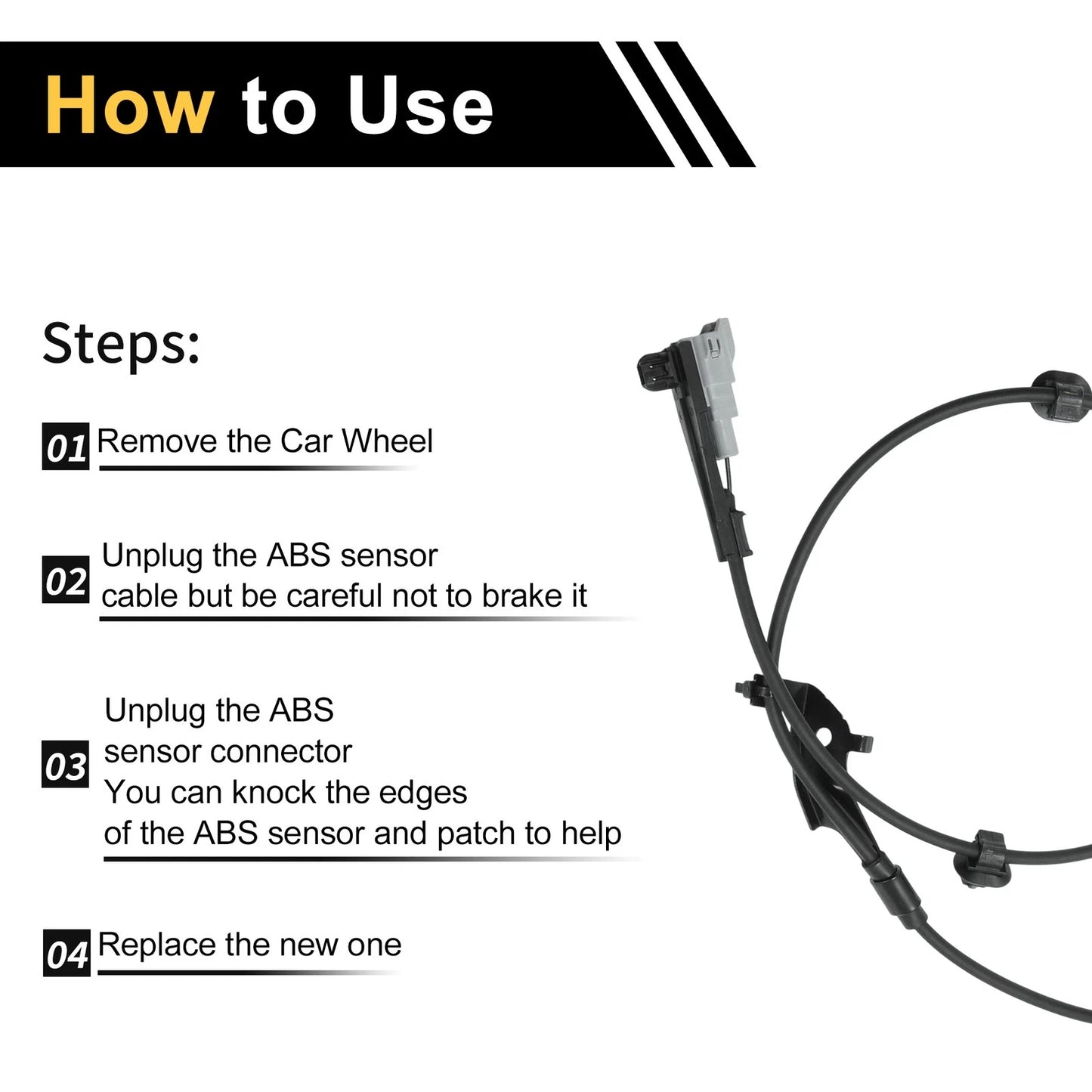 ABS Wheel Speed Sensor for Toyota Hilux 2004-2008, Rear Right Sensor