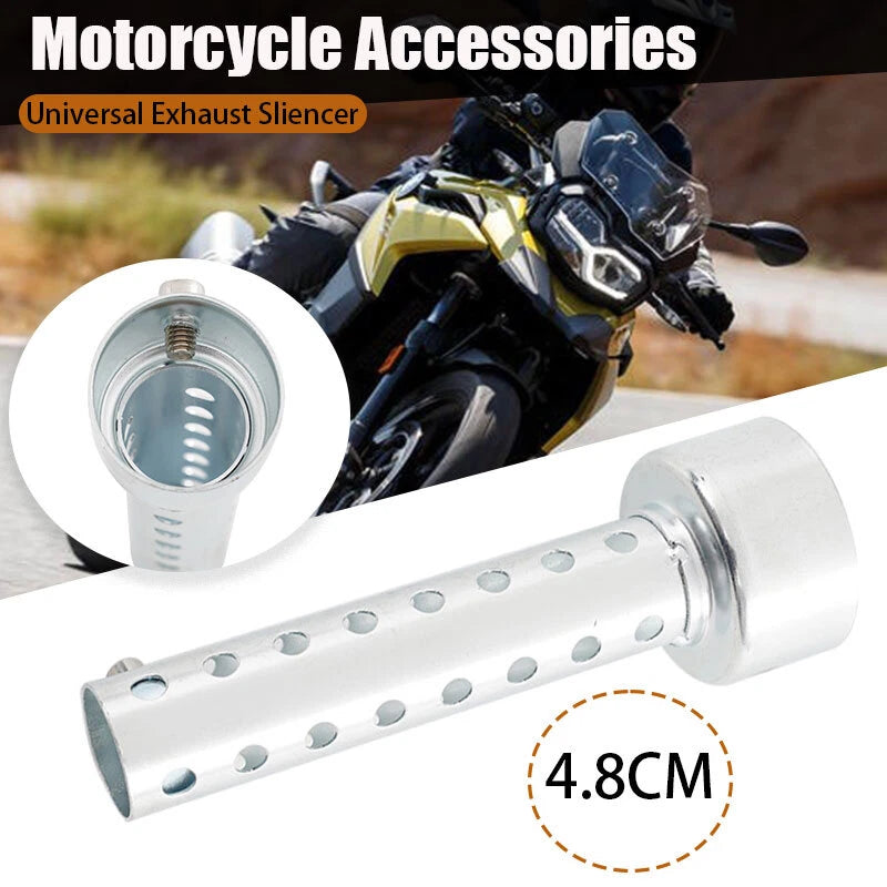 48mm Silver Universal Motorcycle Exhaust Can Silencer Muffler for Various Models