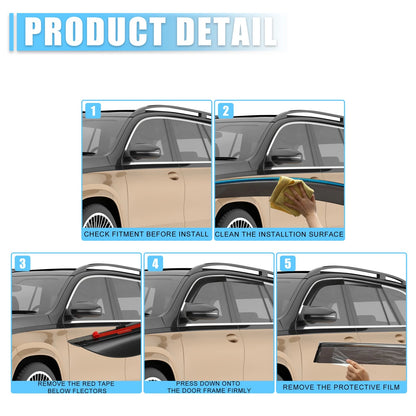 Window Vent Visor Deflectors Rain Guards for Nissan Sedan