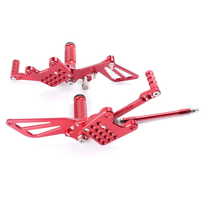 Red Rearsets Foot Pegs for Suzuki GSXR1000 GSXR600 GSXR750 (2000-2005)