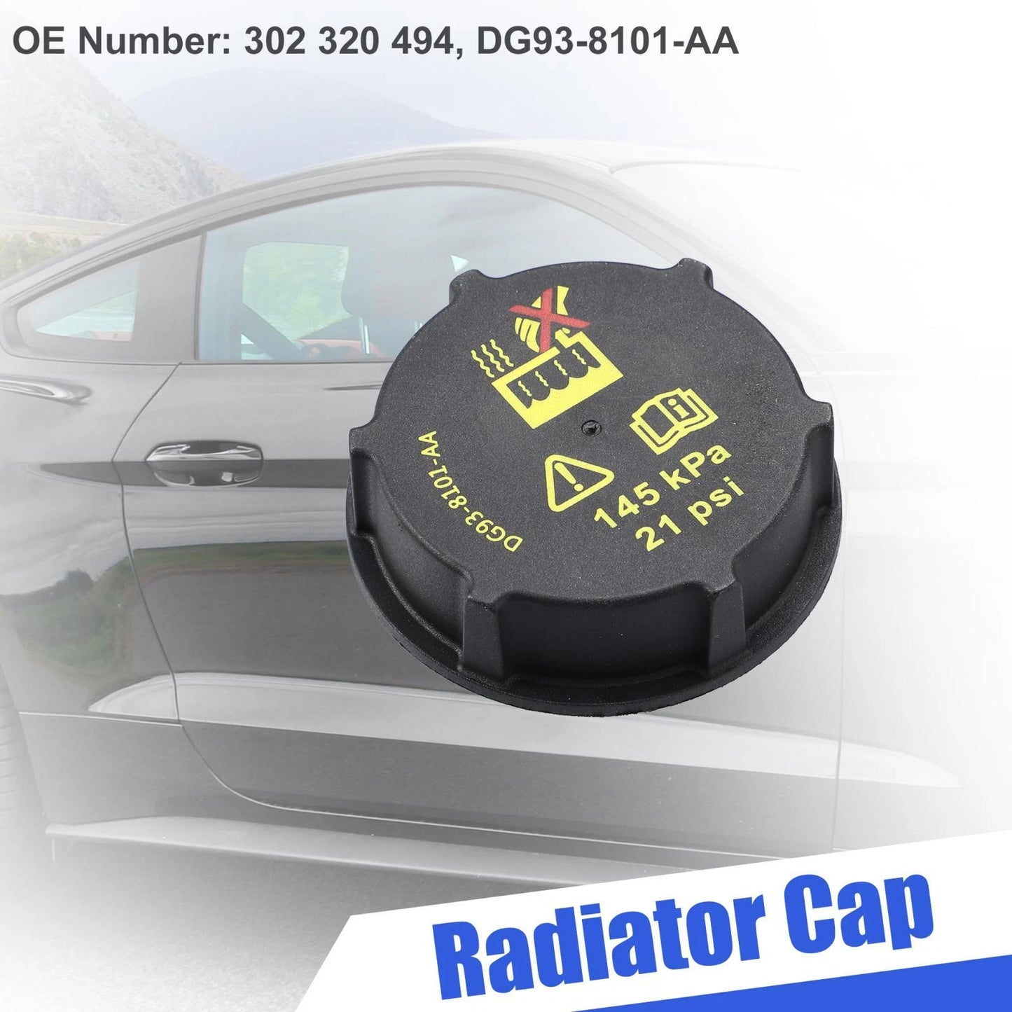 Radiator Cap Cover for Ford Mustang 2017 (2017) - Black