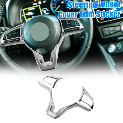 Silver Tone ABS Plastic Steering Wheel Cover Trim for Nissan Altima (2019-2022)