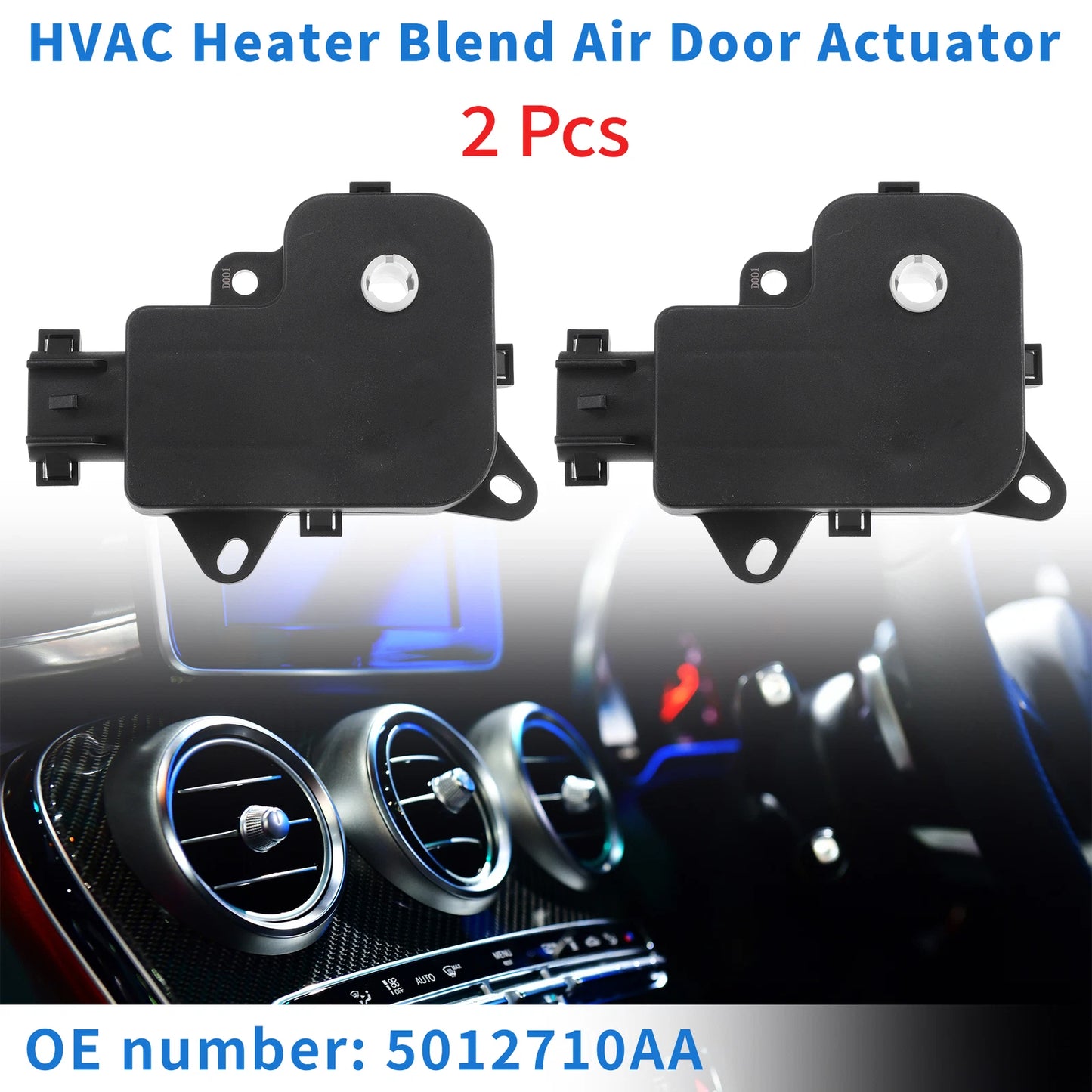 2 x No.5012710AA HVAC Heater Blend Door Control Actuator for Jeep Grand (N/A)