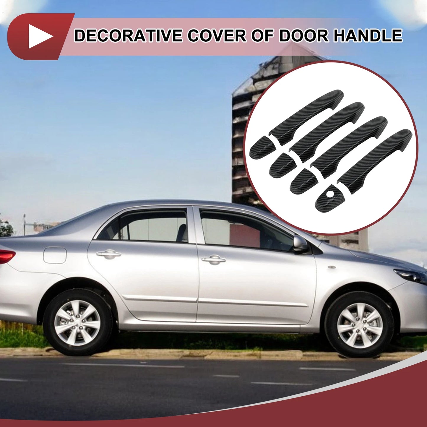 Car Door Handle Covers  for Honda CR-V (2012-2016) Black ABS