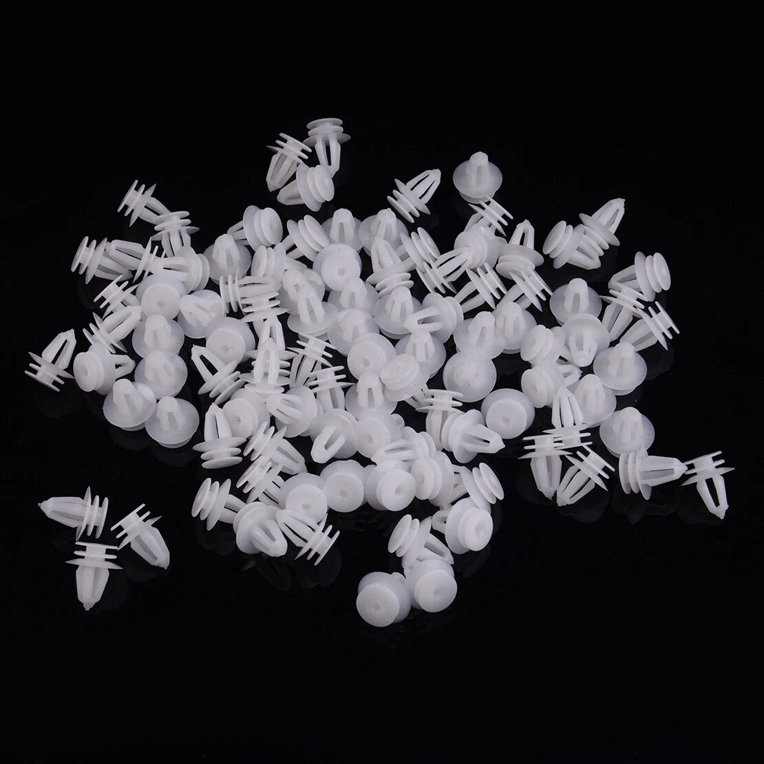 100Pcs White Car Door Panel Trim Push Pin Rivet Clips