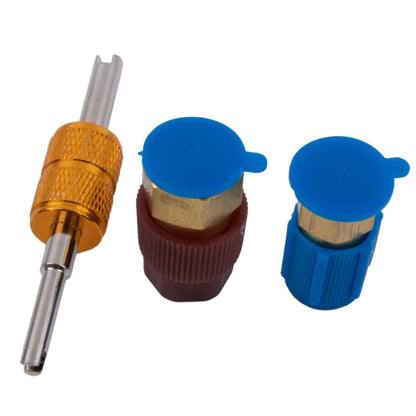 2 x Filling Valve Port Adapter Retrofit for R134A A/C
