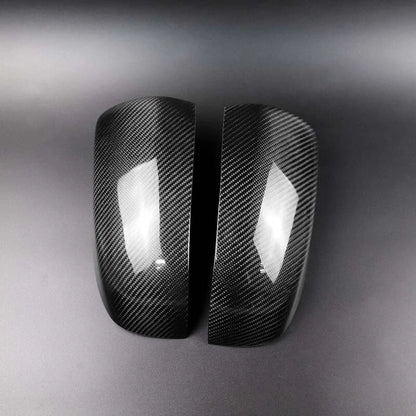 Addon Real Carbon Fiber Side Wing Mirror Cover Caps Fit For BMW X5 X6 2008-2013