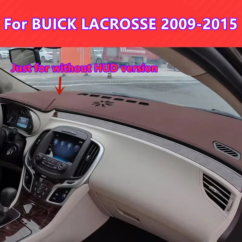Brown Leather Dashboard Cover Dash Protector Mat for BUICK LACROSSE (2009–2015)