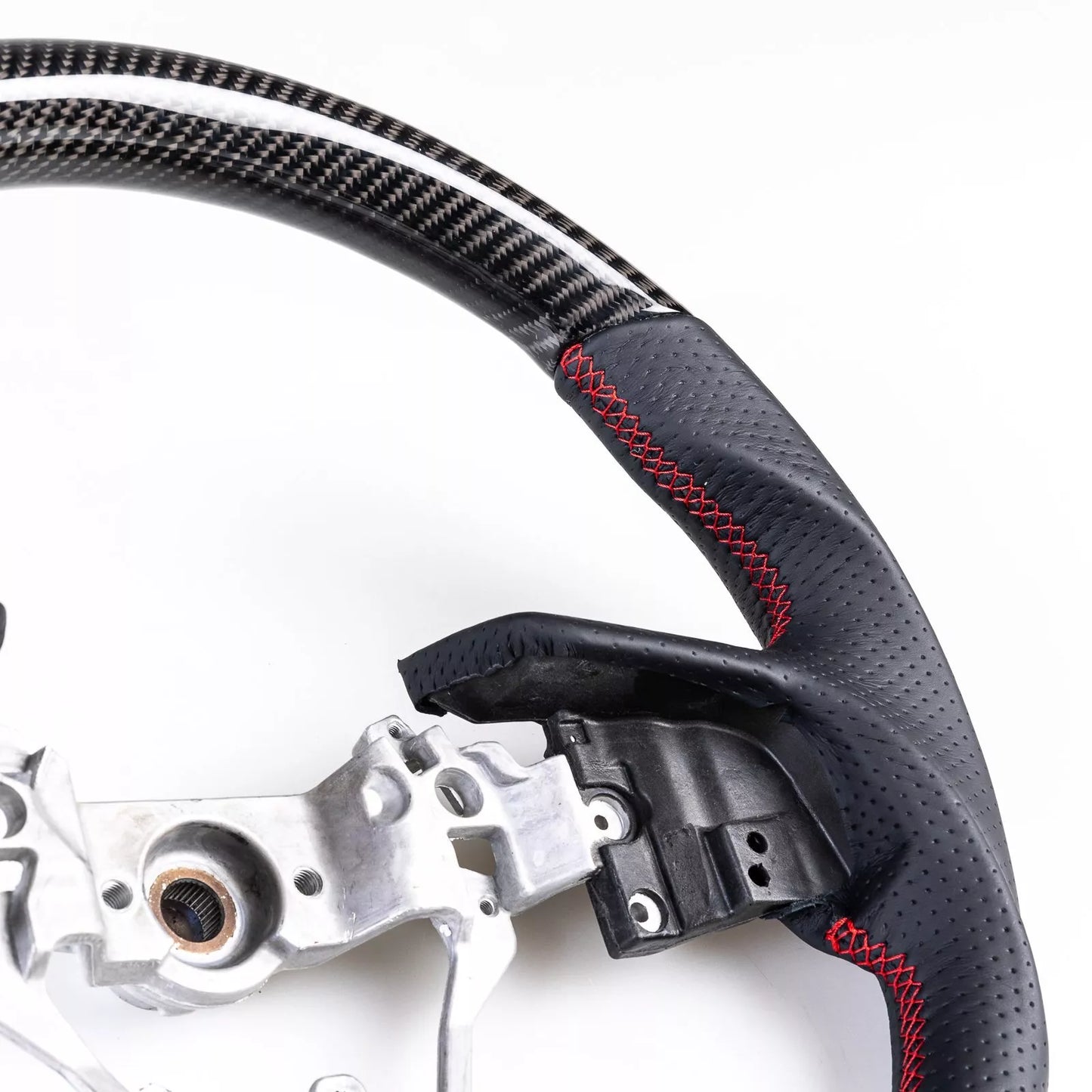 Carbon Flat Bottom Leather Steering Wheel for Subaru Legacy Forester (15-17)