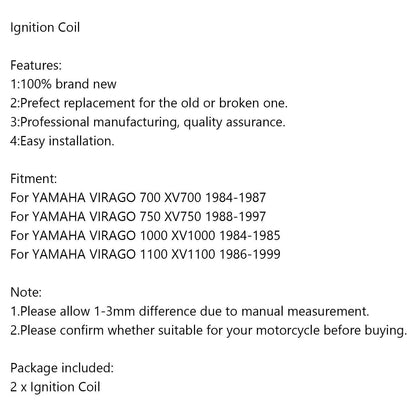 Ignition Coil for Yamaha Virago 700 750 1000 (1981-1999)