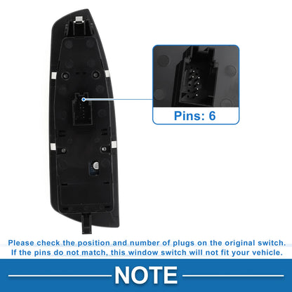 Power Window Switch for BMW 740i 750i 750Li 760Li (2001-2008) Black