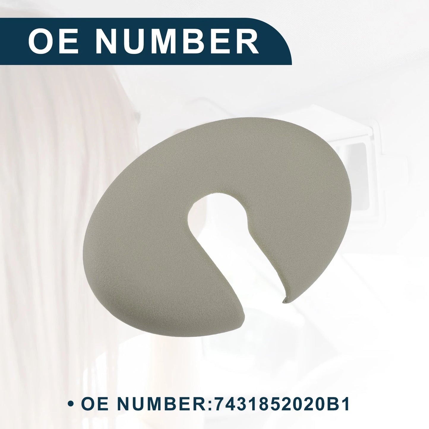 Makeup Mirror Cover for Toyota (Grey) - 1 Set
