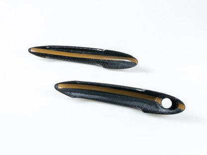 2 x Carbon Outer Handle Covers for Mini Cooper R50 R52 R55 R56 R57 R61 (2001-2020)