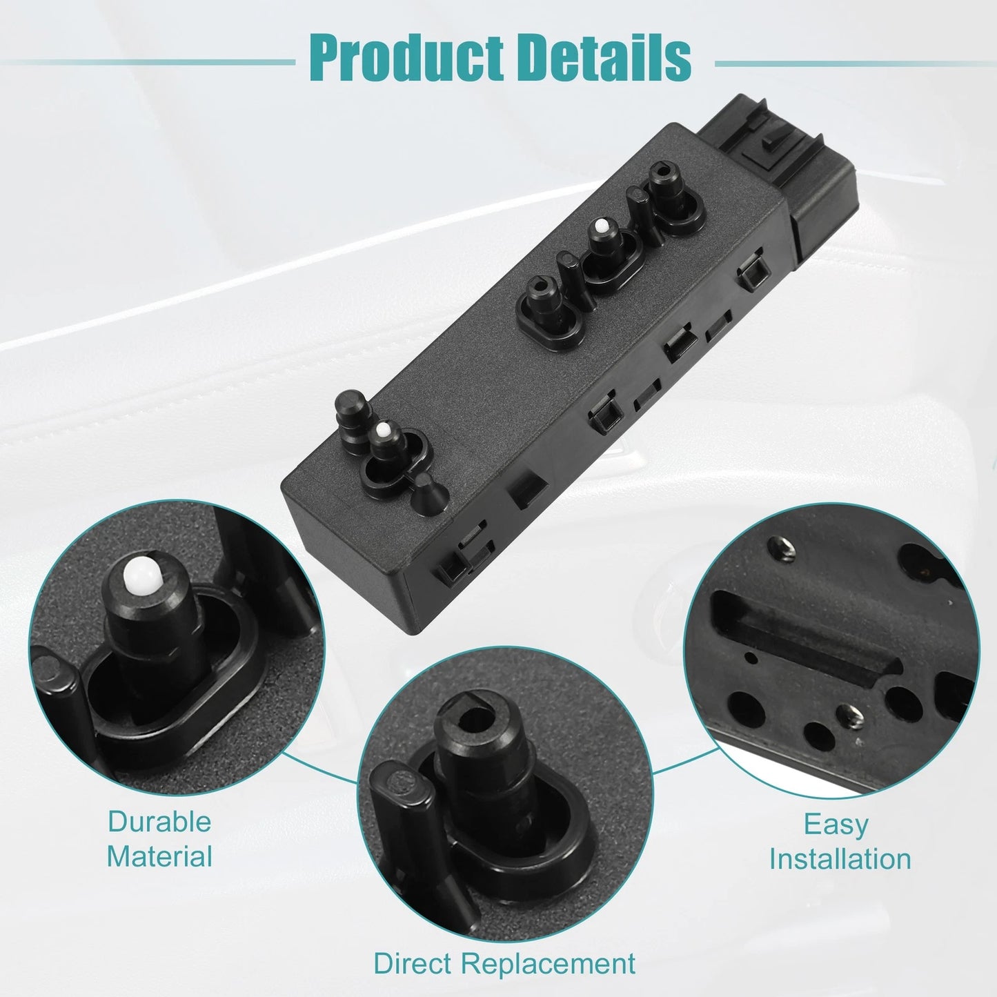 Front Left Power Seat Switch for Chevrolet Camaro (2010 - 2015)