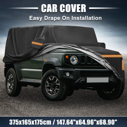 Car Cover Set for Suzuki Jimny Outdoor Waterproof Sun Rain Protection