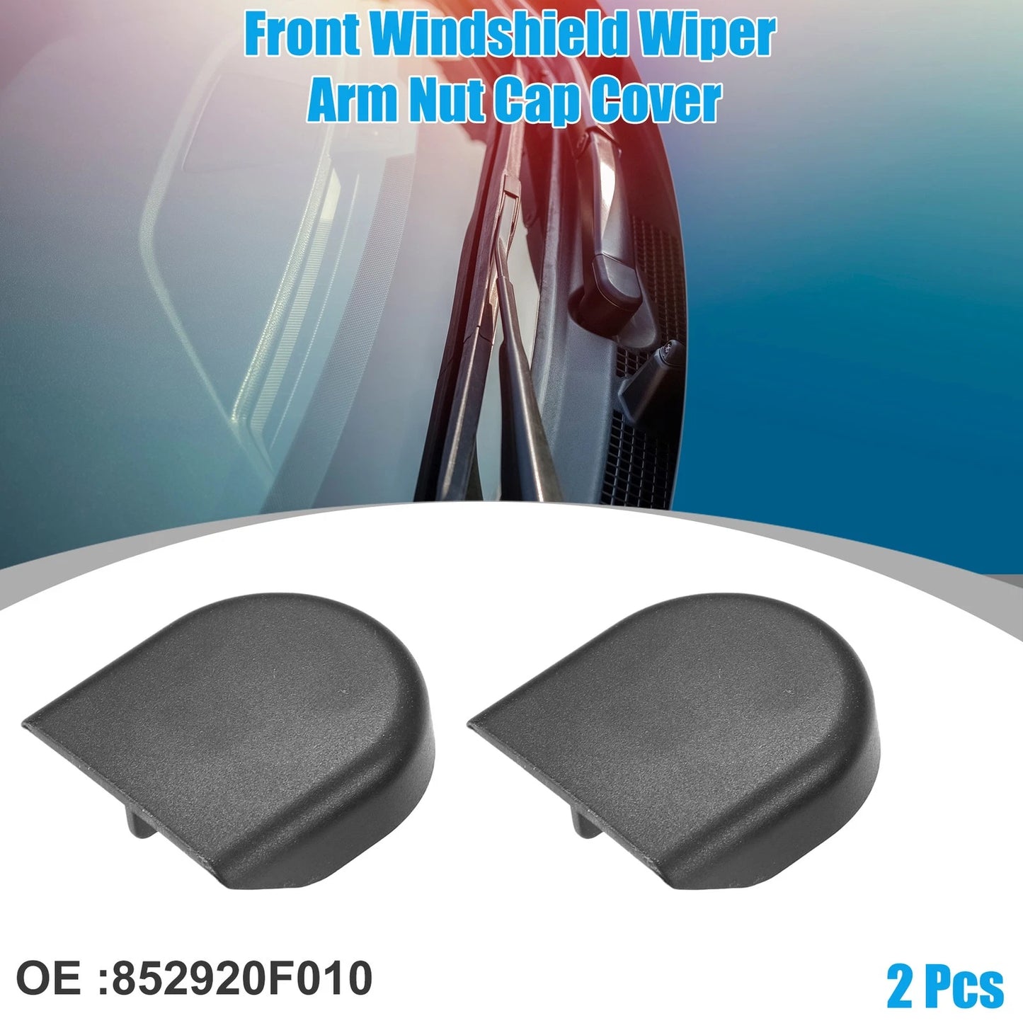 2 x Windshield Wiper Arm Nut Cover Cap for Toyota C-HR (2018–2022)