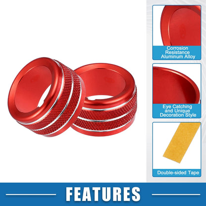 AC Radio Switch Knob Cover Trim for Subaru BRZ, Toyota 86 (2022) -  Red