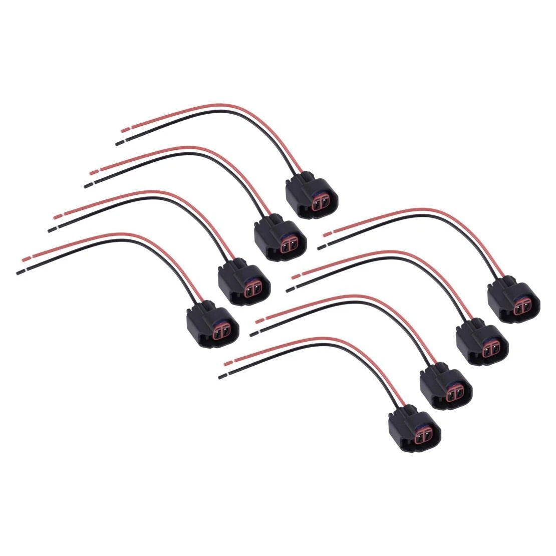 8x Fuel Injector Connector Pigtail Wire for Ford EV6 EV14