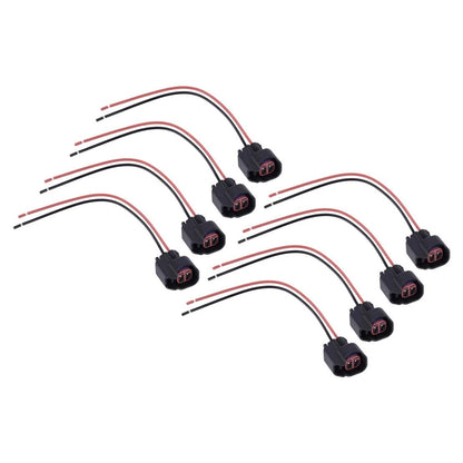 8x Fuel Injector Connector Pigtail Wire for Ford EV6 EV14