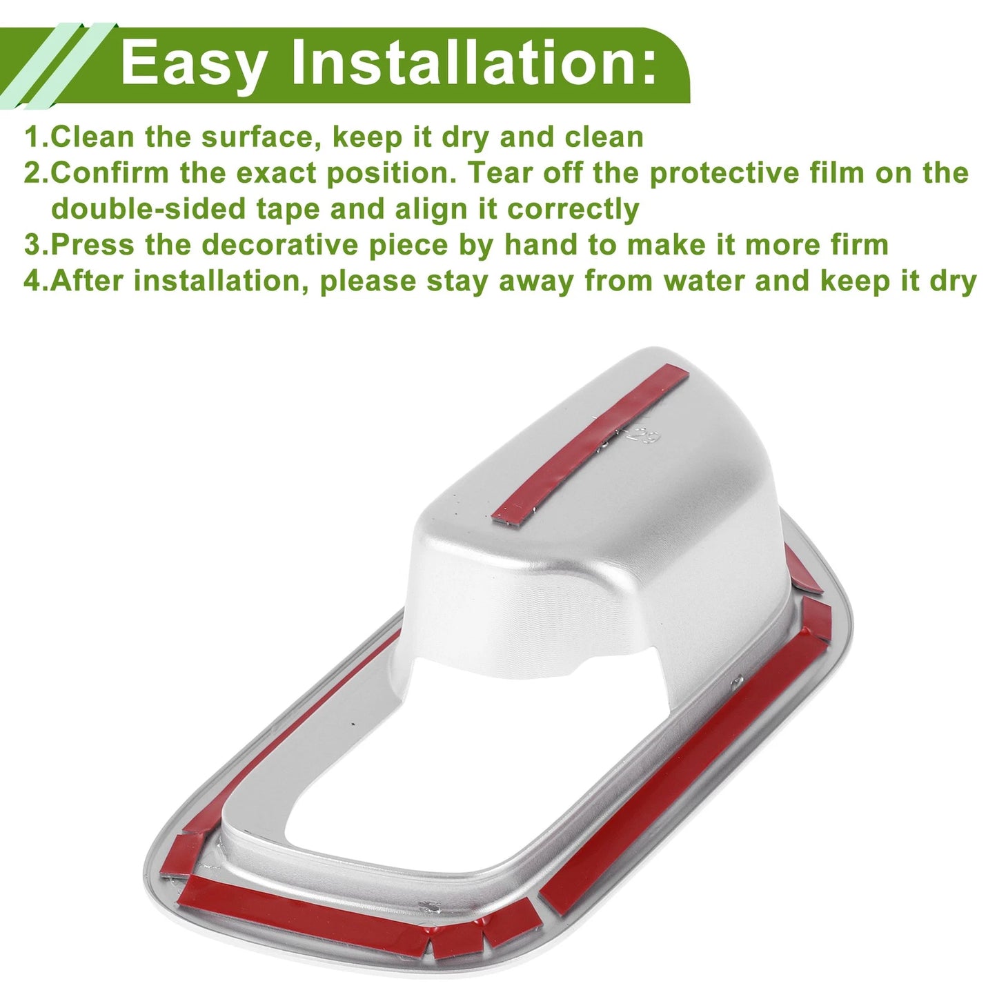 Interior Door Handle Bowl Cover Trim for Honda Pilot (2023-2024) Silver ABS