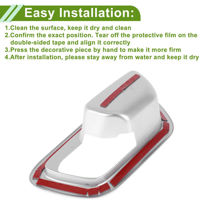 Interior Door Handle Bowl Cover Trim for Honda Pilot (2023-2024) Silver ABS