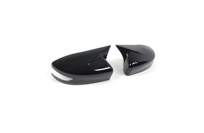 Glossy Black Ox Horn Rearview Mirror Lid Cover Trim for Nissan Sentra (2013-2019)
