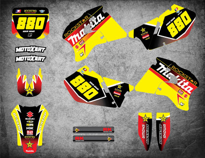 Custom Graphic Kit for Suzuki RM 250 (1996-1998) - Podium Style Stickers Decals