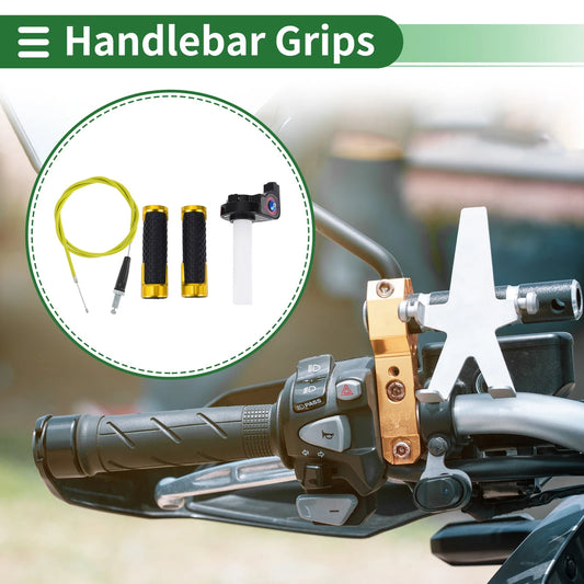 7/8" 22mm Hand Grips Cover Kit Gold Tone for Motorcycle
