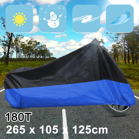 XXL Motorcycle Cover for Motorcycle - Outdoor Waterproof UV Dust Blue