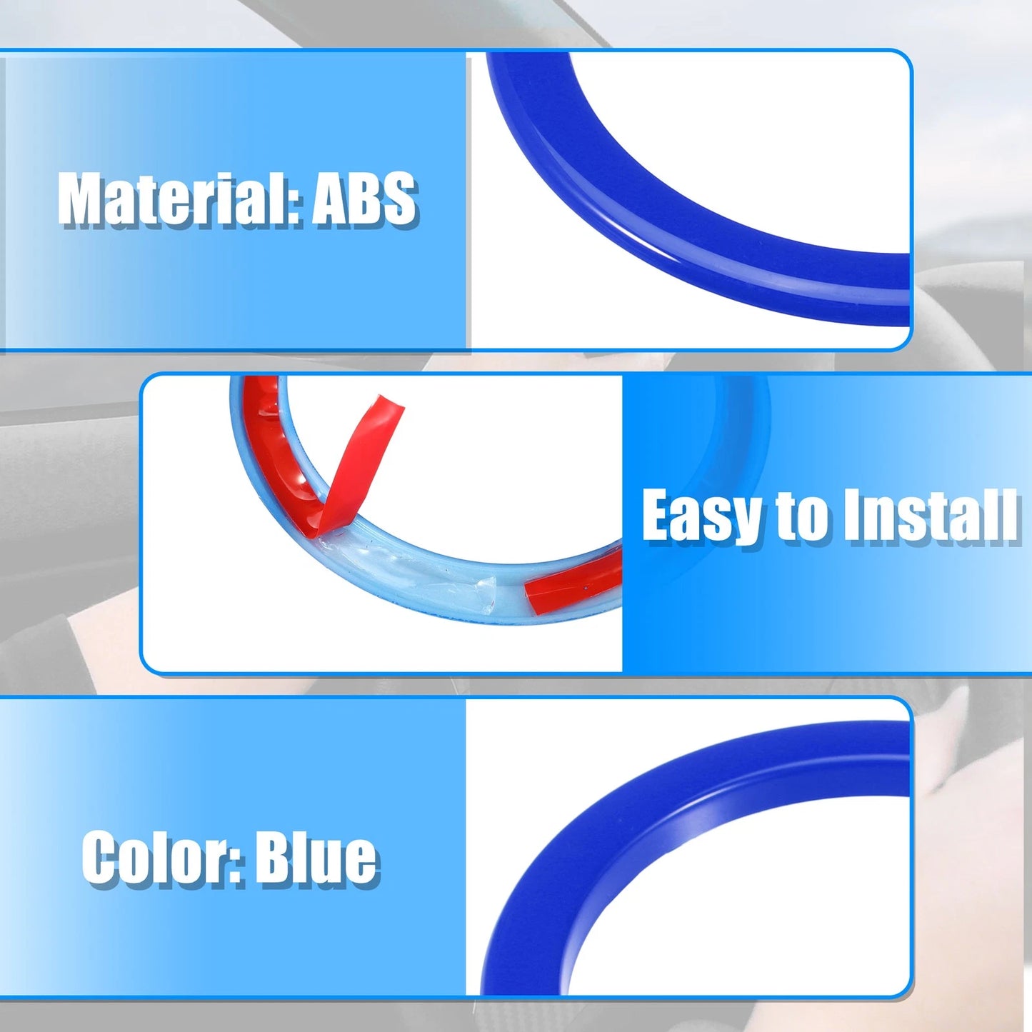 4 Pcs Outlet Vent Trim Accents Frame Covers for Jeep