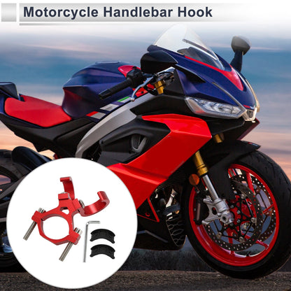 Arc Hanging Hook for Motorcycle Hexagon Wrench Washer 1 Set Red