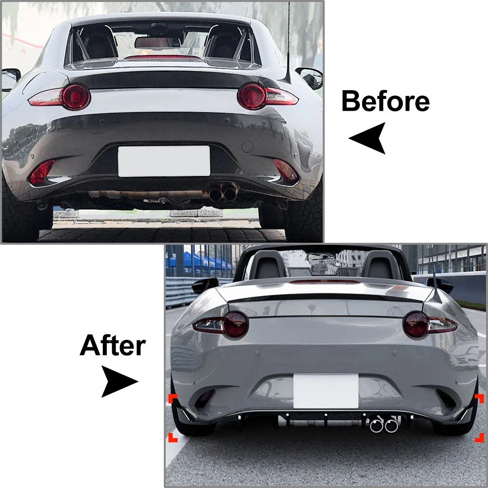 Rear Bumper Diffuser Lip for Mazda MX-5 Miata (2016-2025) Glossy Black